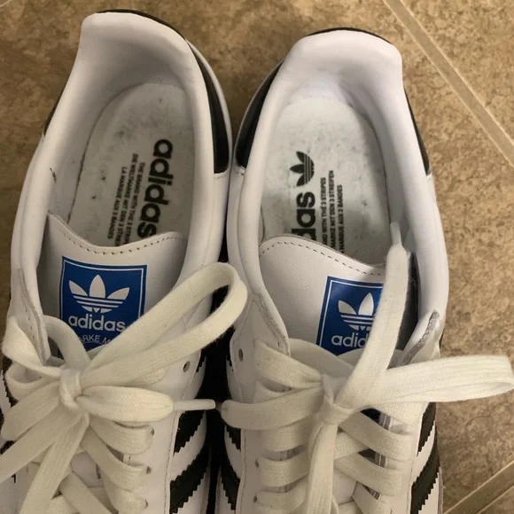 adidas Samba White Black Gum Sneakers - Picture 5 of 9